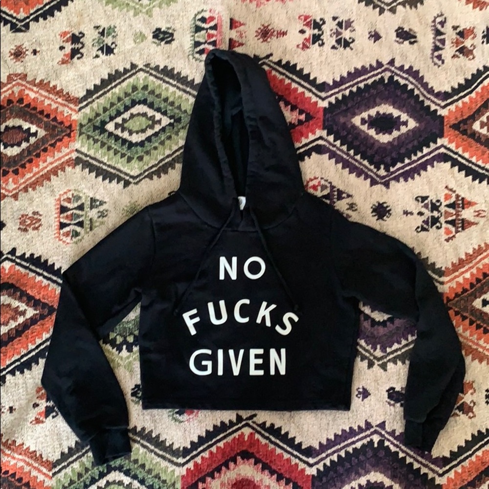 Crop top, hooded sweatshirt